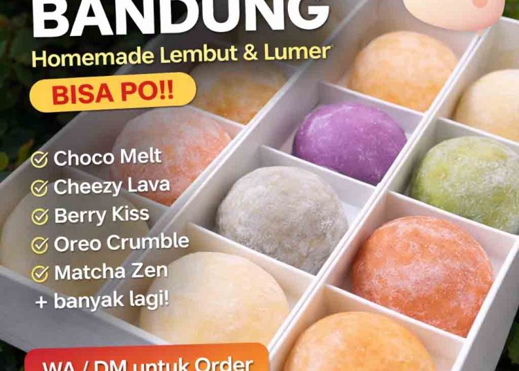 Mochi Bandung Kekinian yang Lagi Hits, Lembut & Banyak Varian Rasa (Open PO!)